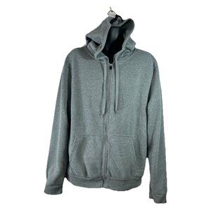 Athletex Performance Fleece Hoodie Men’s Size 2XL Gray Zip Up Jacket w/ Pockets
